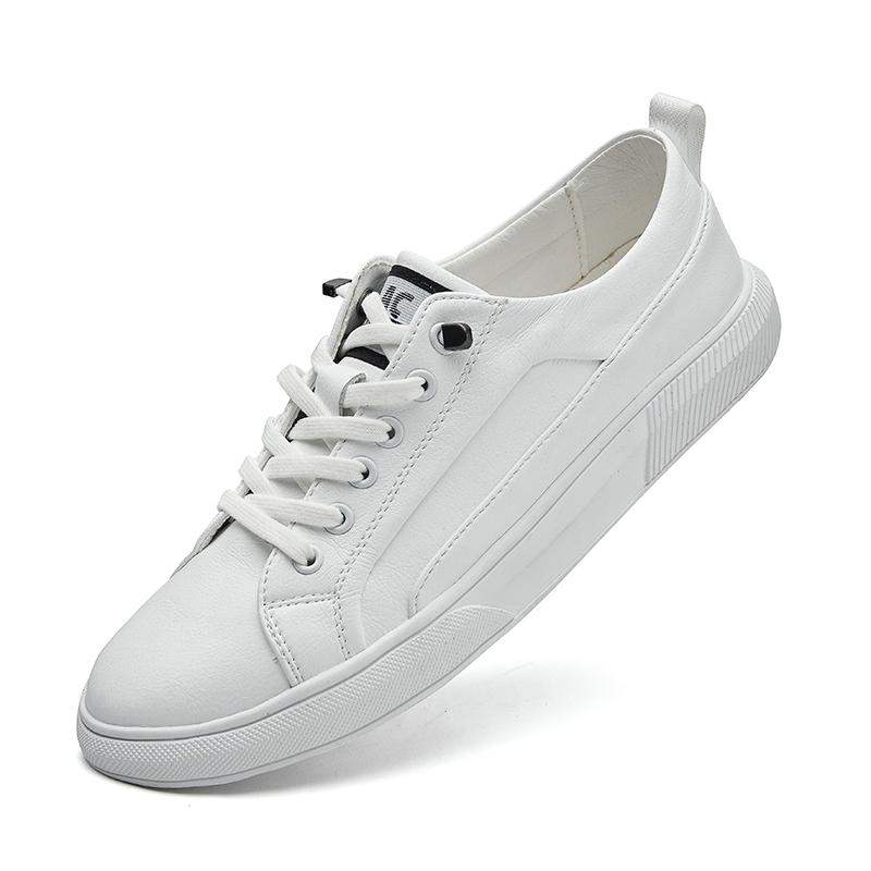 2024 New Men Fashion Casual Leather Shoes Outdoor Non-slip Wear-resistant Sports Shoes Comfortable Flat Minimalist Shoes for Men