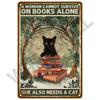 Retro Black Cat Metal Sign Poster Funny Cat Tin Sign Animal Vintage Plaque Home Decor Wall Art Pet Shop Garden Dog Bar Plaque