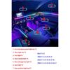 10/14/18 in 1 Led Car Ambient Lights 213 64 Color RGB Symphony Streamer Bluetooth Rainbow Acrylic Strips Atmosphere Lamp Kit 12V