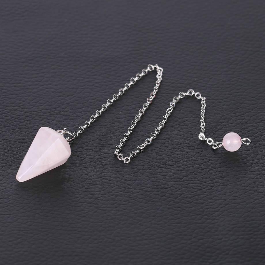 Malá veľkosť Reiki liečebné kyvadla s príveskom amulet Meditačné šesťhranné kyvadlo pre mužov Ženy