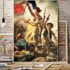 Eugène Delacroix's Liberty Leading the People Posters and Prints Wall Art Canvas Painting for Living Room Home Decor No Frame
