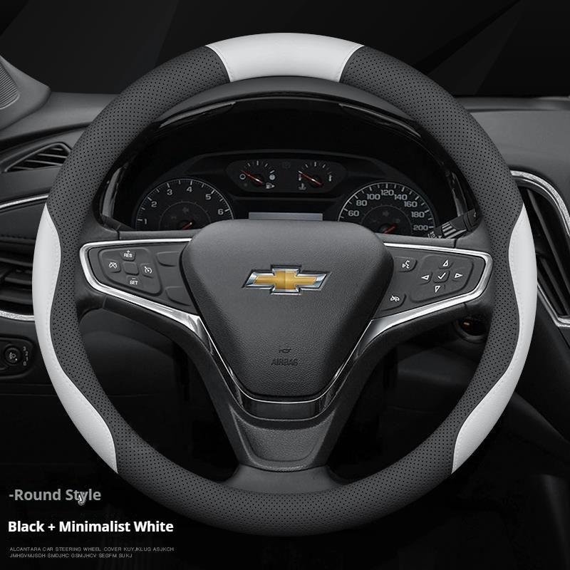 Leather Car Steering Wheel Cover for Chevrolet Aveo Cruze Spark Orlando Prisma Sail Tracker Silverado Camaro Equinox Accessories