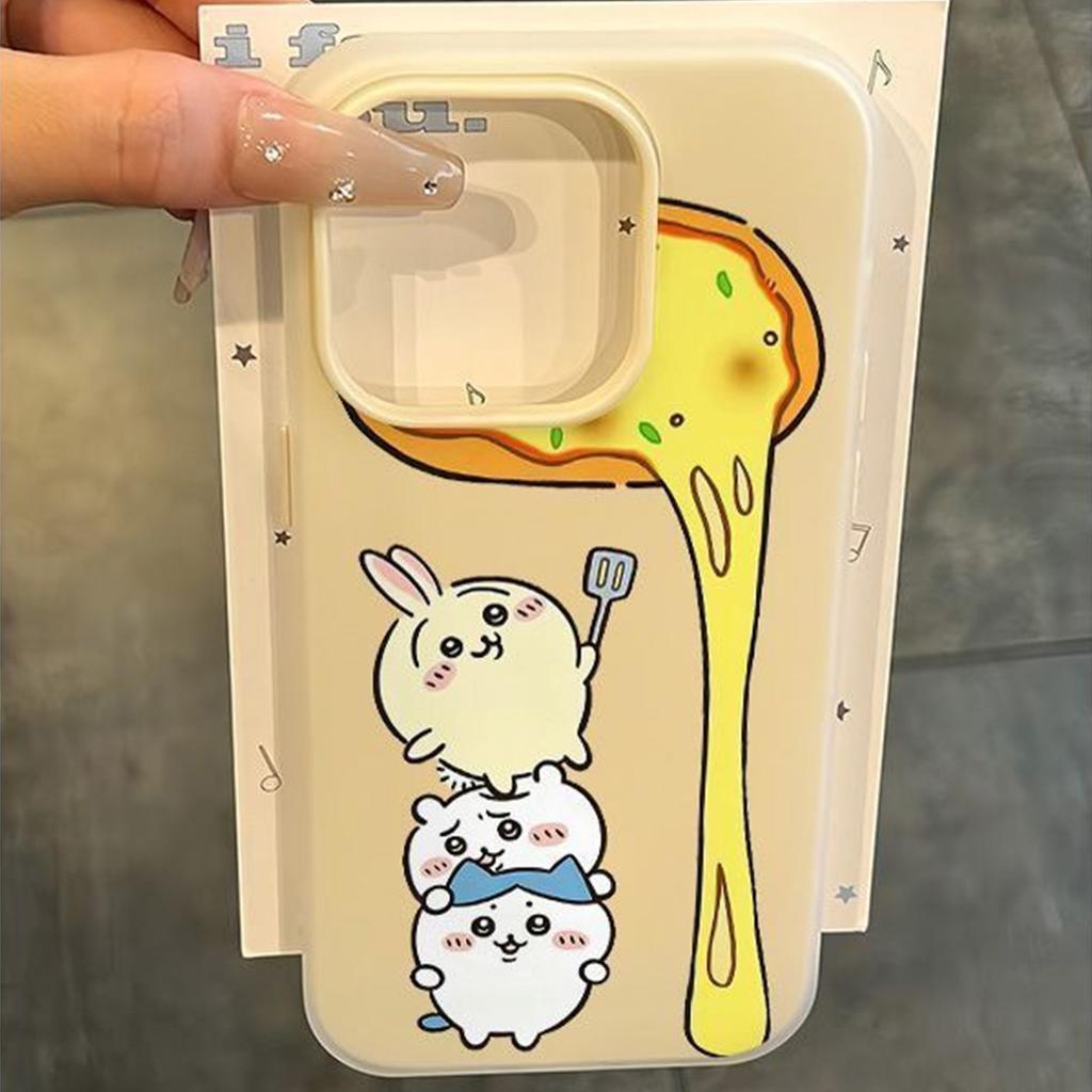 Gelé 2-i-1 för Apple Telefonfodral Hållare för IPhone 11 Matt 2-i-1 Telefonfodral Hög Mode Tecknad Fodral