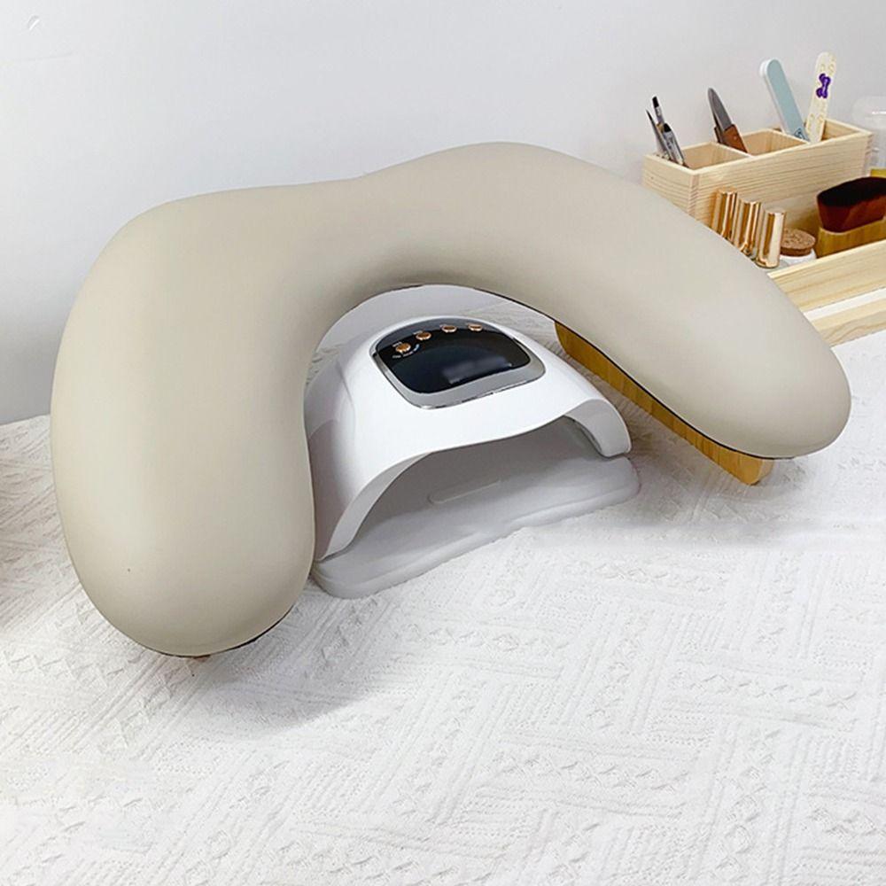 Space-saving Foldable Nail Pillow Wooden Base Manicure Hand Pillow Nail Art Stand Manicure Tool