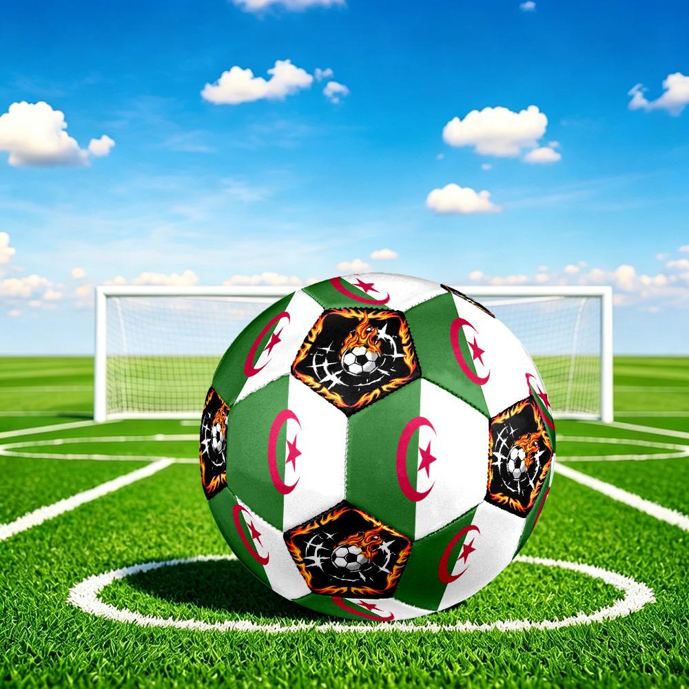 1pc Algerian Sports Theme Size 5 Soccer Ball Professional Match Training Football Indoor &Outdoor Sports Ball Lightweight Durable C6645