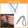 Obsidiaan Tijgeroog Hematiet Kruis Kralenketting Voor Mannen Mode Accessoire