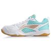 Li Ning Table Tennis Cushioning Slip Resistant Abrasion Resistant Low Top Training Shoes Unisex White Blue APTP002-2