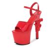 Fashion Women's 18cm Super Thick Heel Waterproof Platform Sandals Sexy Nightclub Stage Model Banquet Gown Pole Dance Shoes