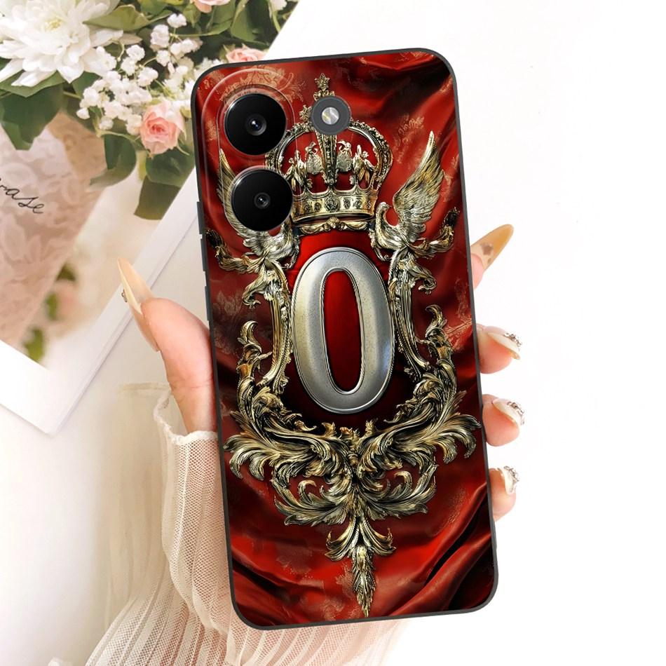 For Xiaomi Poco X8 Pro / X8 Pro Max Feather Crown Initial Letter Phone Case For Poco X8Pro X 8 Pro Max 5G Soft Silicone Cases