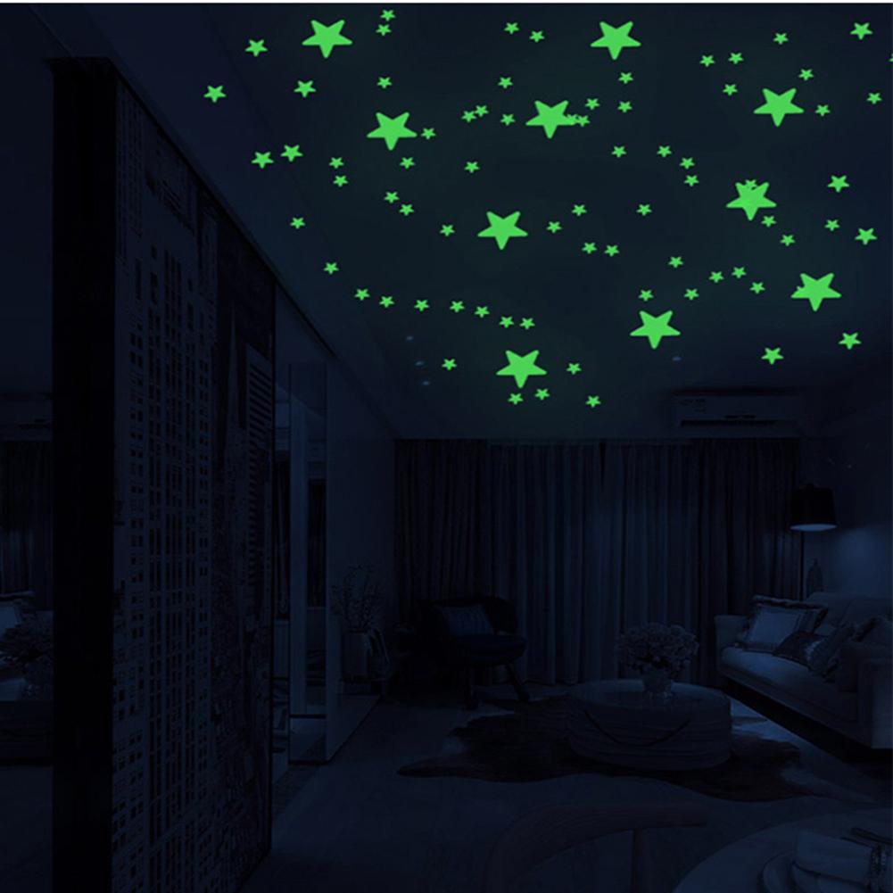 Glow In The Dark Stars Wall Stickers Reusable Bedroom Ceiling Home Decor Luminous Wall Stickers For Kids Baby Rooms DIY Decor