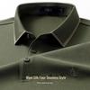 Shanshan Men's Wool Silk Blend Long Sleeve Polo Shirt