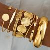 7Pcs Gold Color Twisted Geometric Bangle Set For Women Fashion Chunky Wave Bracelet Boho Jewelry For Party Daily Wear Gifts 2026