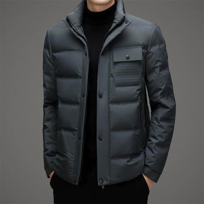 Stehkragen Daunenjacke Herren Neue Winter Warme Verdickte Lässige Leichte Daunenjacke