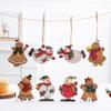 Christmas Decoration Retro Wooden Christmas Snowman Pendant Christmas Tree Ornament Pendant Small Accessories