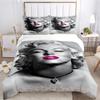 Marilyn Monroe Bettwäsche-Set Weiches Bettwäsche-Set mit Kissenbezügen für Teenager Einzel Doppel Queen King Size