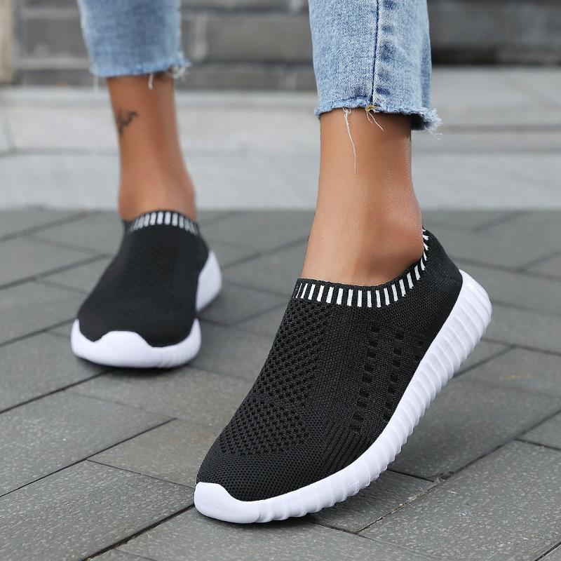 Mesh Sneakers Casual 2025 Women Shoes Fashion Sneakers Women Flats Slip On Sock Trainers