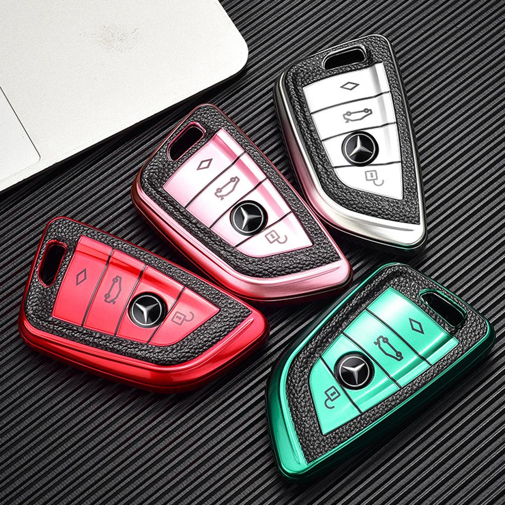 Car Key Emblem Badge Sticker Auto Control Key Logo Decal for Mercedes Benz AMG W205 C300 W203 W206 W108 W124 W126 W140 W168 W211 BL1
