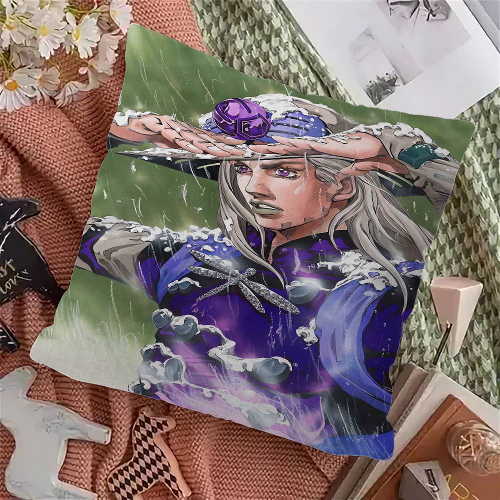 Anime Jojo Bizarre Adventure Retro Ahorn Design Kissenbezug Glückliche Herbsternte Dekor Feiertagsdekoration Kissenbezug