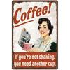 Mfoever Tin Vintage Coffee Metal Tin Sign Plaque Plate Retro Wall Art Poster For Cafe Bar Pub Kitchen Man Cave Club Iron Painting Decoration