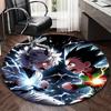1pc Hunter X Hunter Killua & Gon Round Carpet - Anime Cartoon Design Chair Mat, Non-Slip Rug for Office, Home Decor, Living Room