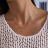 Yori Stainless Steel White Rhinestone Paperclip Pendant Necklace Unique Classic Fashion Jewelry Bijoux Femme New