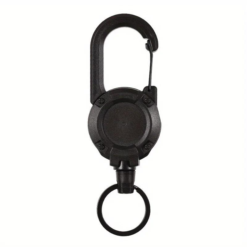 Extendable Retractable Holders Keychain Badge Reels Heavy Duty Clip With Carabiner Key Chain For Men Outdoor Bags