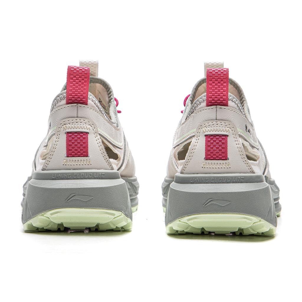 Li Ning Outdoor CF Tracing Outdoor Shoes Women's Low Top Rock White Gray AHUW004-1