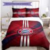 Set Biancheria da Letto 3 Pezzi Stampato Bayern Monaco Traspirante Copripiumino con Federe Biancheria da Letto Decorativa per Camera da Letto Casa