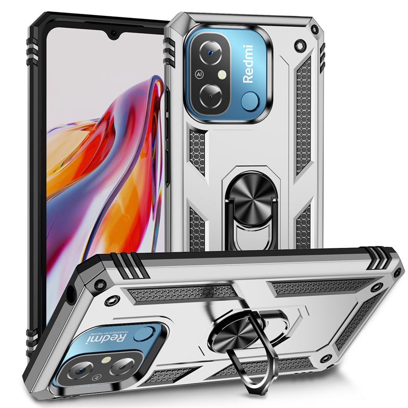For Xiaomi Redmi 12C Case Car Magnetic Ring Holder Armor Phone Case For Redmi 12C 12 C Redmi11A Shockproof Kickstand Back Cover