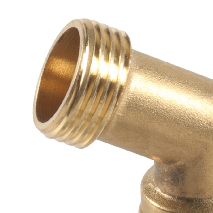 Long Lasting Brass Angled Hose Link Bend Fitting No Tool Assembly Required for Outdoor Pipe Systems and Yard Application