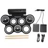 Electronic Drum Set 7 Pads Dual Speakers Stereo Surround Sound Portable Roll Up Drum Practice Pad