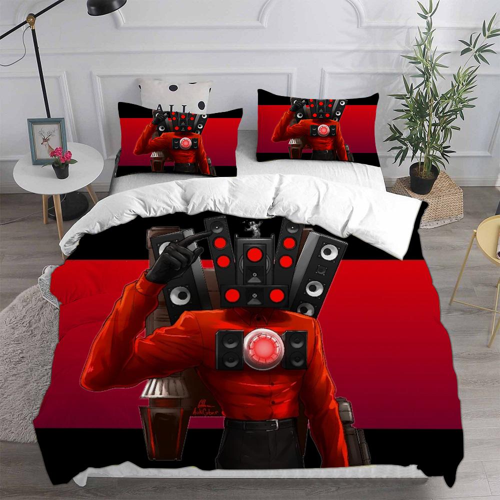 3D Printing Bedroom Decoration Game Skibidi Toilet Arale Comforter Bedding Sets Gamer Quilt Cover Duvet Cover Sets Kids Adults