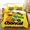 Sesame Street Anime Home Bedroom Comforte Nordic Polyester Material Suitable for Children and Adults 3-piece Set