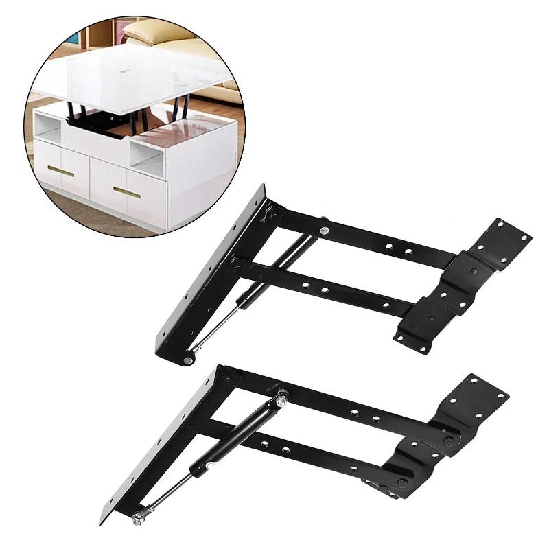 2PCS Lift Up Top Folding Hydraulic Tea Table Hinge Furniture Lift Up Rack For Computer Table Table Lifter Hardware Rack Shelf