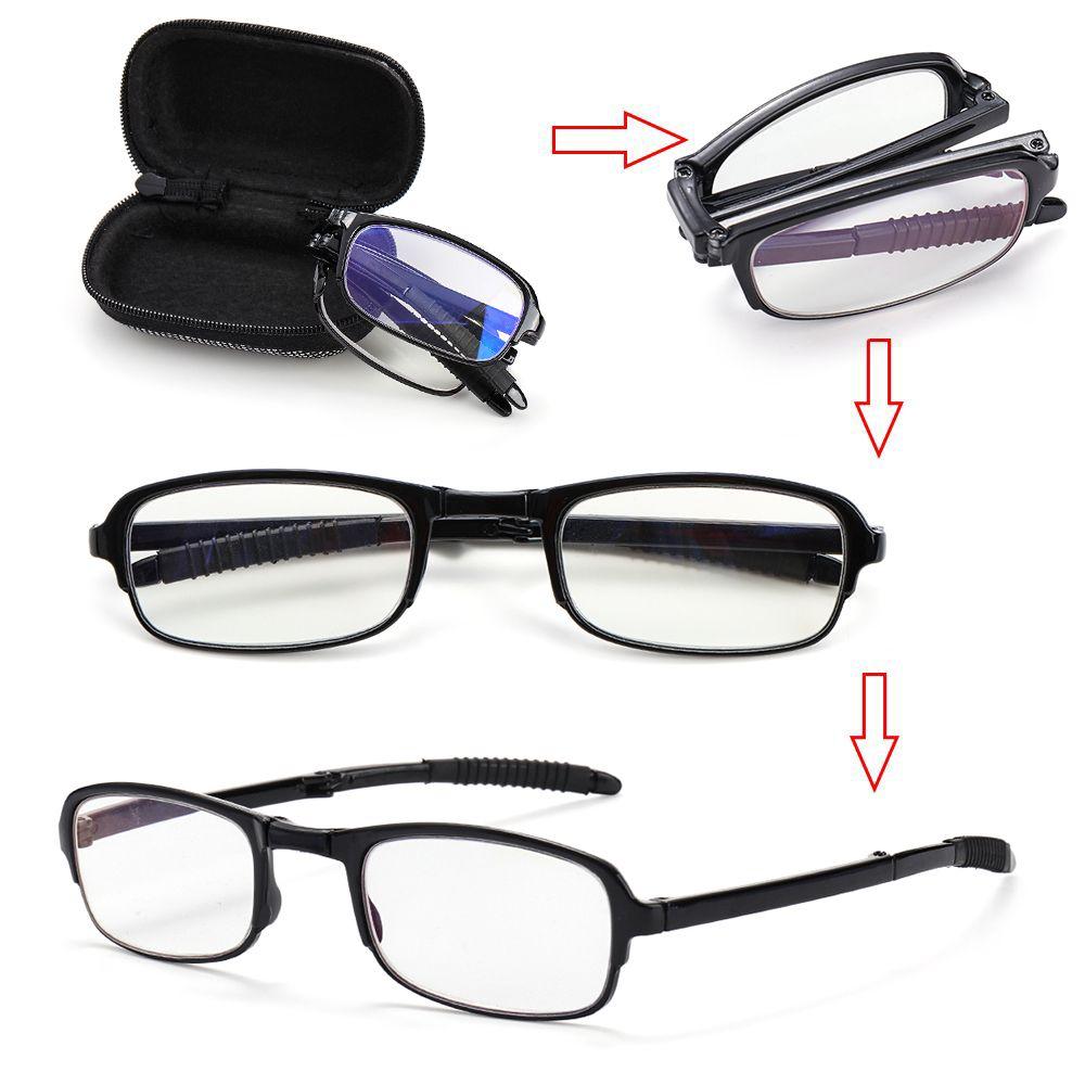~ 4.0x Lightweight Portable Compact Reading Glasses Presbyopic Glasses with Zipper Case Folding