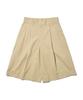 OTHERFITS Deep Tuck Wide Bermuda Pants (Beige)