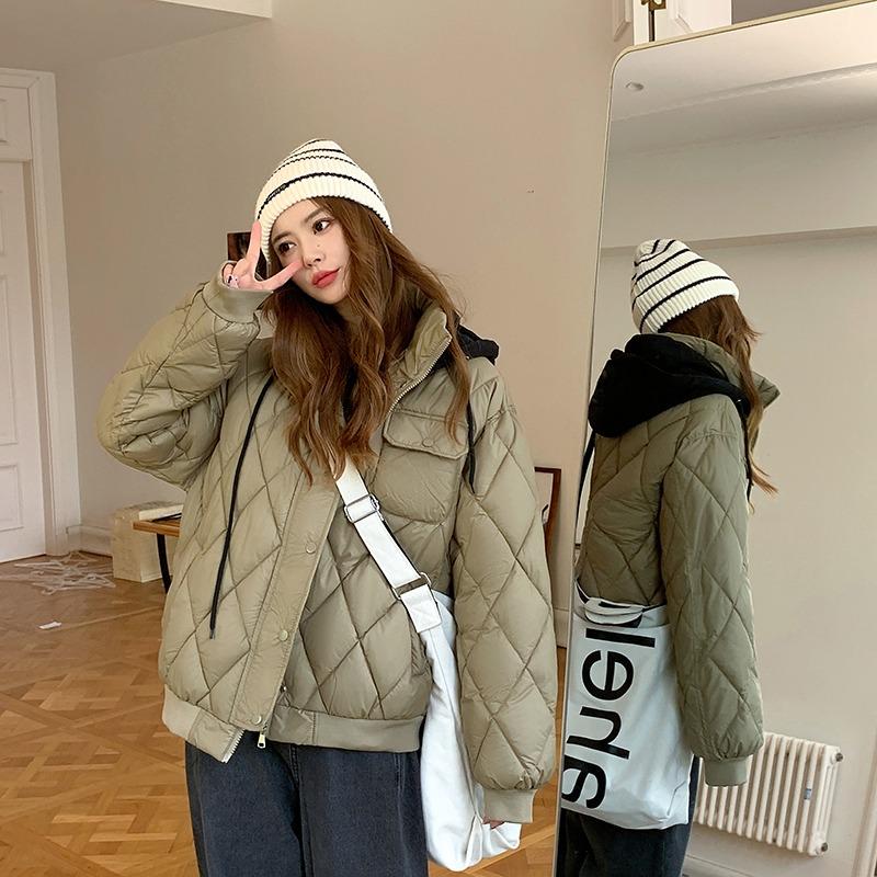 Veste de baseball surdimensionnée à capuche avec capuche pour l'automne et l'hiver, manteau épais