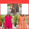 Summer Girl Dress With Vneck And Pleated Cotton Linen Fabric For Casual Wear
