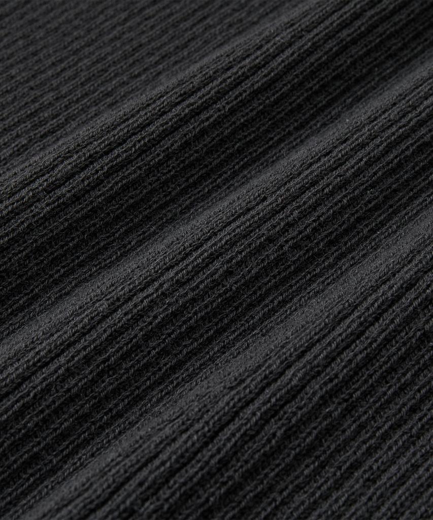Beulaendideu Hard Twist Ribbed Henley Neck Half Knit [Graphite]