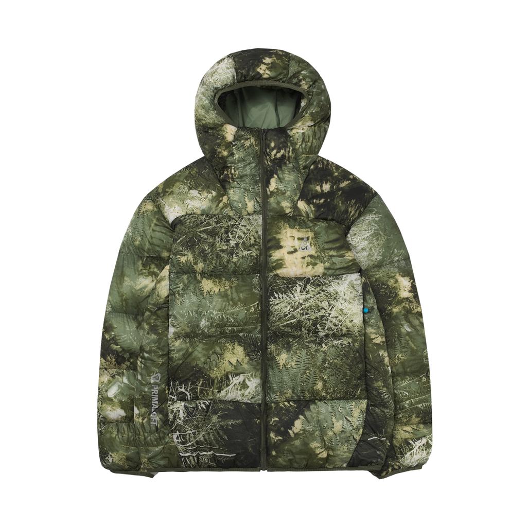 Nike Pattern Print Zip-Up Hooded Jacket Unisex Outerwear Oil-Green FB8122-386