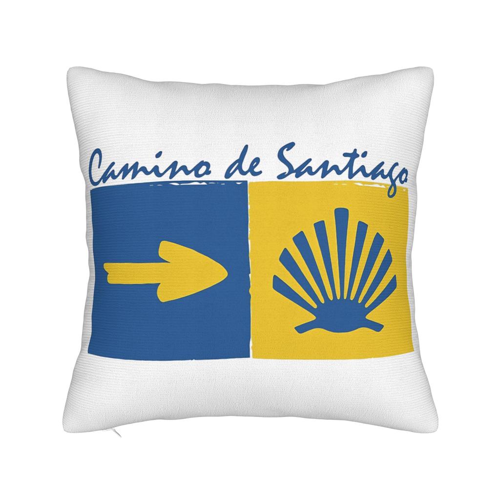 Buen Camino De Santiago Square Pillowcases Home Compostela Peregrino Cushion Cover Cute Home Decoration Throw Pillow Case 40*40