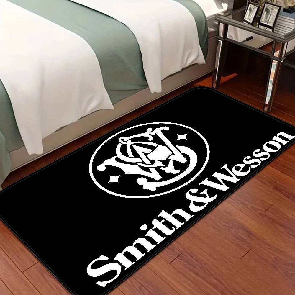 GUN Smith Wesson Floor Mat Rectangle Anti-slip Home Soft Badmat Front Door Indoor Outdoor Mat Welcome Doormat