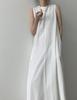 Korean Chic Sleeveless Pumpkin Cotton Linen Dress