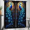 2pcs Peacock Printed Curtains, Pole Bag Curtains In Multiple Sizes 30*65, Home Decoration, Room Decoration
