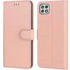 Protective Case - PROSHOP - for Samsung A22 5G - Leather Effect Wallet - Shockproof - Pink