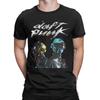 Mens TShirts Daft Punk Electronic Band  Funny Pure Cotton Tee Shirt Short Sleeve  T Shirts Crewneck Tops Gift Idea
