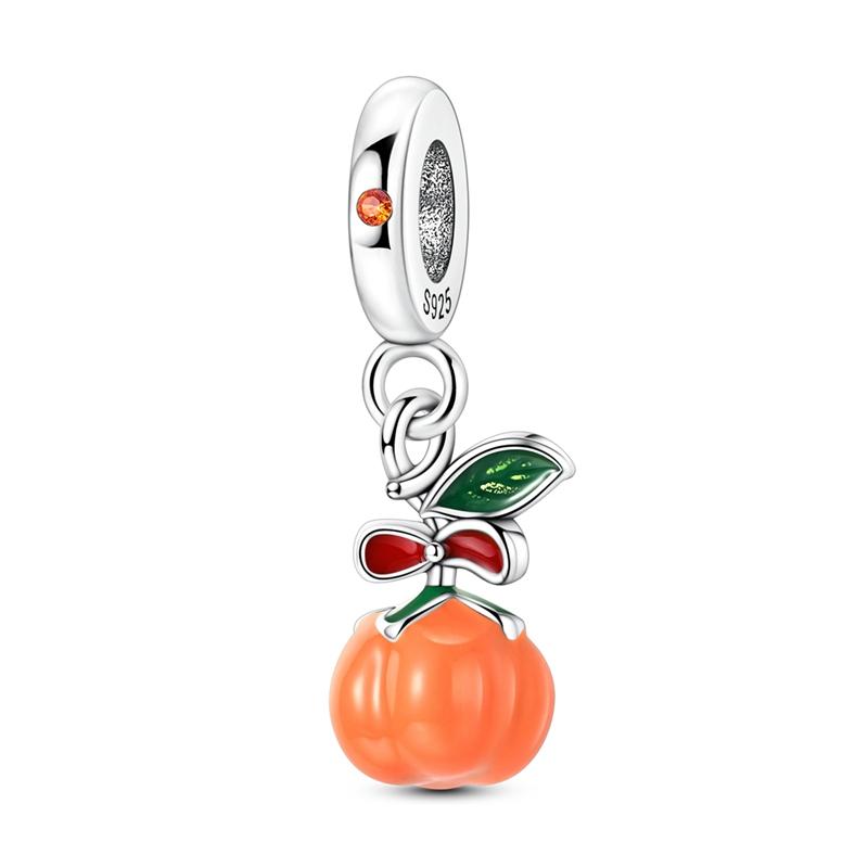 925 Silver Color Strawberry Cherry Avocado Fruit Charms Beads Fit Qikaola 925 Bracelets Fine DIY Birthday Jewelry