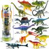 12ks/sada Aktualizované Simulované Pevné Modely Dinosaurů Hračky Realistický Brachiosaurus Tyrannosaurus Rex Hračky Pro Děti Vánoční Dárek