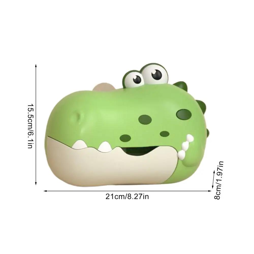 Electric Dinosaur Bath Bubble Machine Automatic Music Bubble Blower With Suction Cup Baby Bathing Water Playing Toddlers Toy Sets