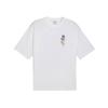 Puma Floraler Grafik Boxy Rundhals Sportlich Lässig Kurzarm Besticktes T-Shirt Herren Tops Weiß 633349-02